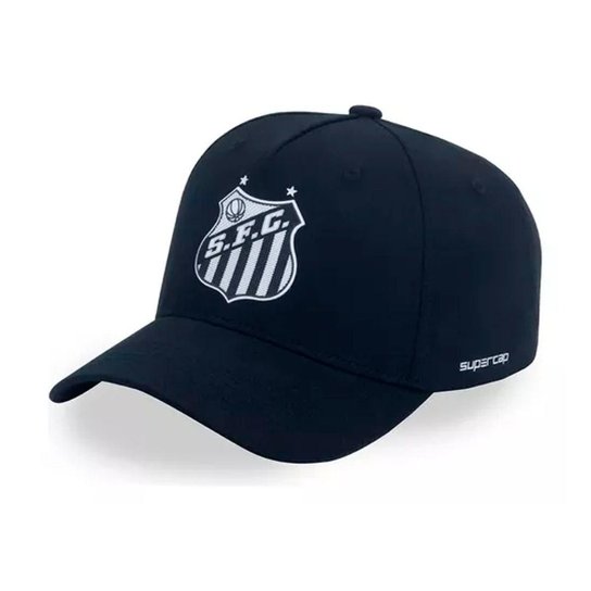 Boné Supercap Santos Escudo Frontal Central Licenciado Preto