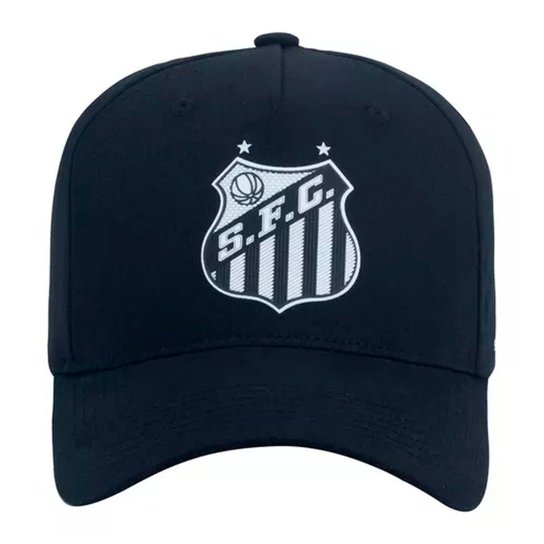 Boné Supercap Santos Escudo Frontal Central Licenciado Preto