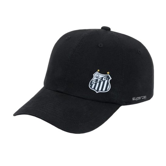 BONÉ SUPERCAP SANTOS ESCUDO - PRETO UN