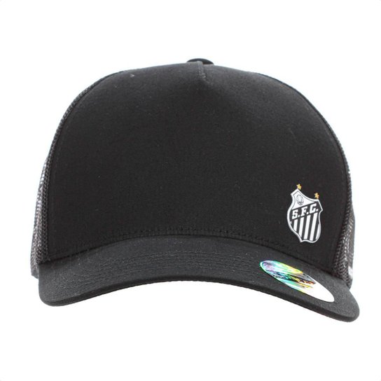 Boné Supercap Santos FC Trucker Aba Curva Preto - Único