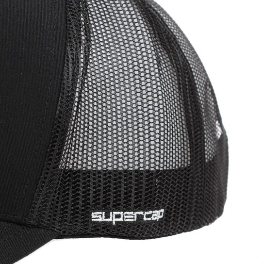 Boné Supercap Santos FC Trucker Aba Curva Preto - Único