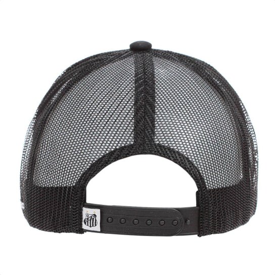 Boné Supercap Santos FC Trucker Aba Curva Preto - Único