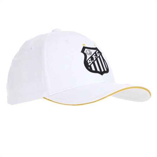 Boné Supercap Santos Patch Aplicado Aba Curva Branco - Único