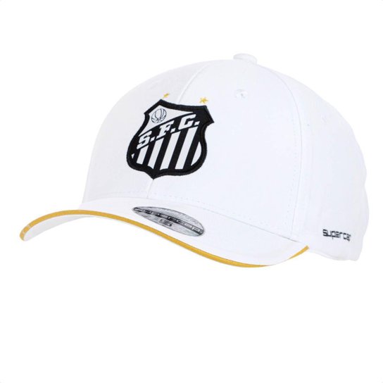 Boné Supercap Santos Patch Aplicado Aba Curva Branco - Único