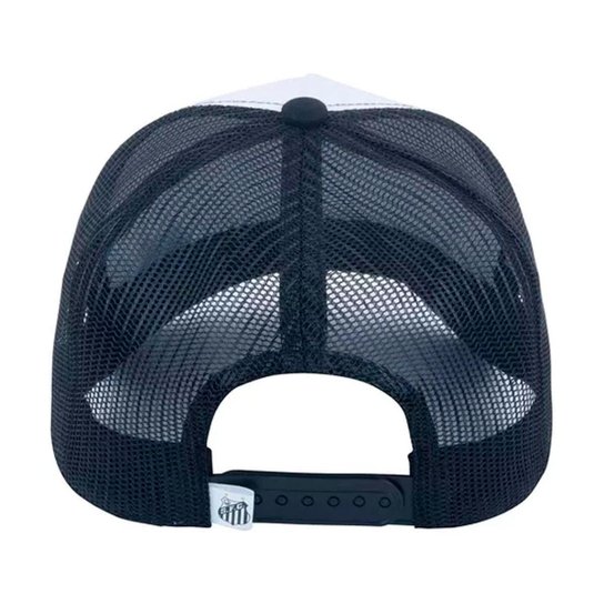 Boné Supercap Santos Tela Escudo Frontal Lateral Licenciado Branco