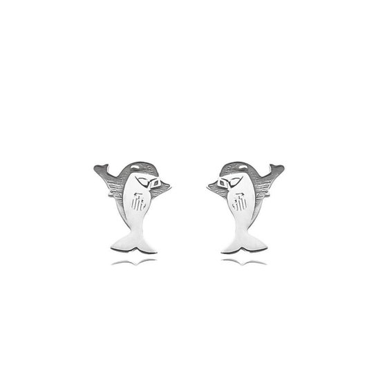 Brinco Prata 925 Santos FC Baleião Oficial Mascote Torcedor Estilo Time Futebol Presente Unissex