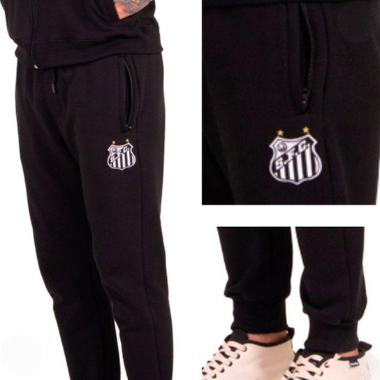 Calça Moletom Santos Oficial Classic Algodão Masculina