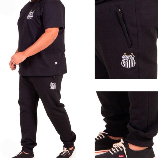 Calça Moletom Santos Oficial Plus Size Masculino