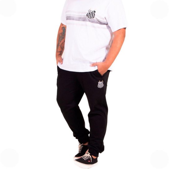 Calça Moletom Santos Oficial Plus Size Masculino