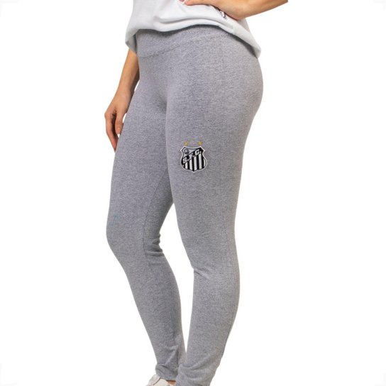 Calça Santos Oficial Legging Escudo Bordado Feminina