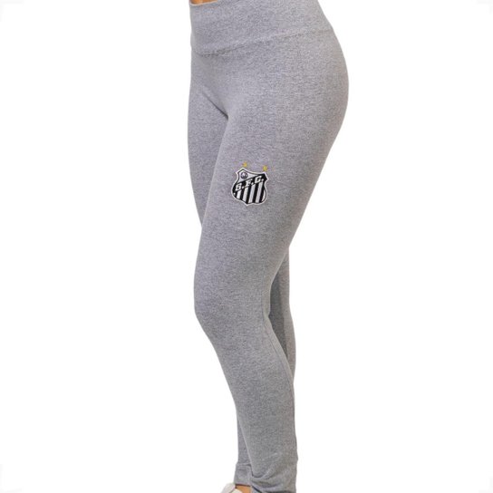 Calça Santos Oficial Legging Escudo Bordado Feminina