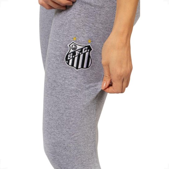 Calça Santos Oficial Legging Escudo Bordado Feminina