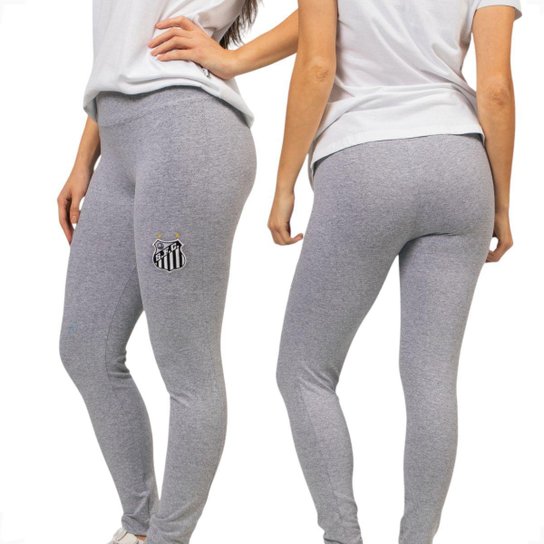 Calça Santos Oficial Legging Escudo Bordado Feminina