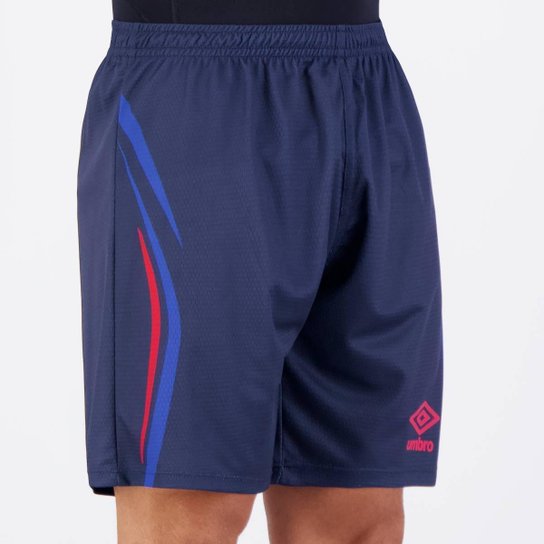 Calção Umbro Rush Marinho e Vermelho