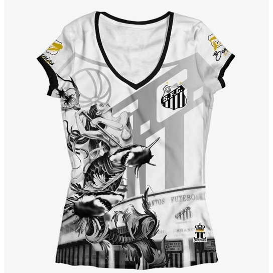 Camisa | Camiseta Santos Feminina - Sereias da vila Rainhas do mar - PP