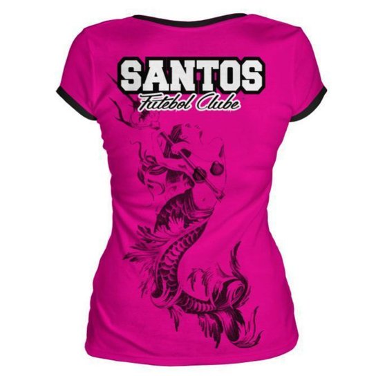 Camisa Camiseta Santos Feminina - Sereias da vila- Rosa Pink - XG
