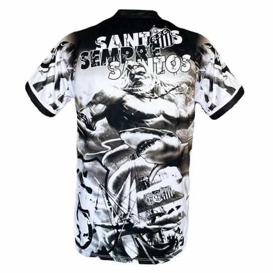 Camisa do Santos - Jotaz - Poseidon blackout - Masculino - G - Conforme imagens