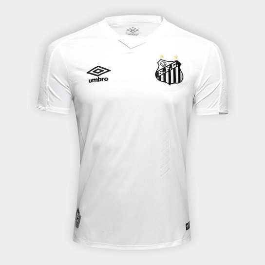 Camisa Do Santos Umbro I 19/20 S/Nº Masculina - Branco