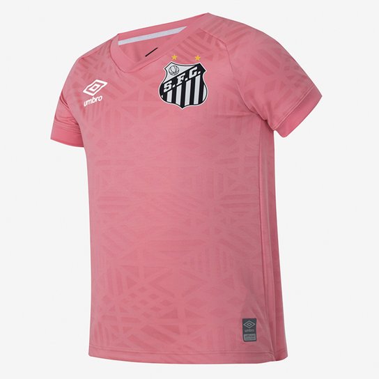 Camisa Infantil Santos Outubro Rosa 22/23 s/nº Torcedor Umbro Feminina