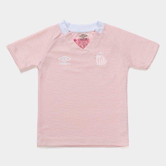 Camisa Infantil Santos Outubro Rosa 25/26 Torcedor Umbro