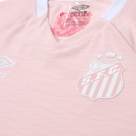 Camisa Juvenil Santos Outubro Rosa 25/26 Torcedor Umbro
