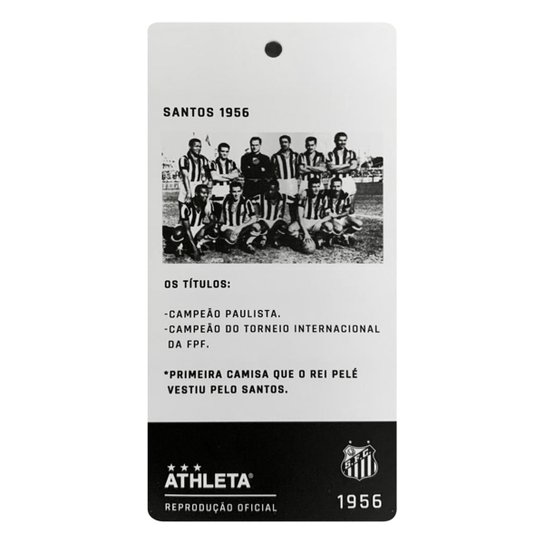 Camisa Polo Retrô Santos 1956 nº 10 Athleta Masculina