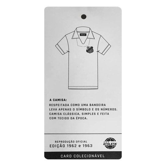 Camisa Polo Retrô Santos 62/63 N 10 Athleta Masculina