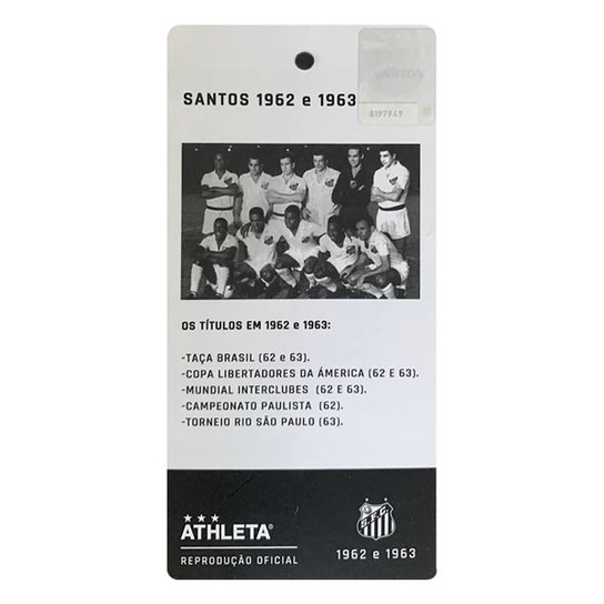 Camisa Polo Retrô Santos 62/63 N 10 Athleta Masculina