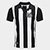 Camisa Polo Santos 2010 Listrada Retrômania Masculina - Preto+Branco