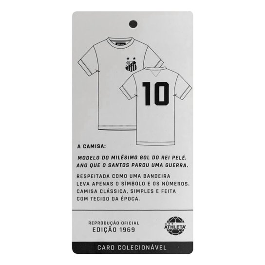 Camisa Retrô Santos 1969 nº 10 Athleta Masculina
