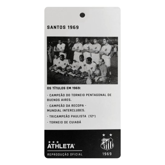 Camisa Retrô Santos 1969 nº 10 Athleta Masculina