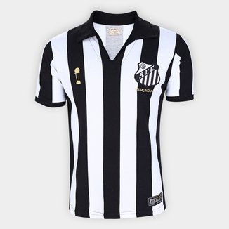 Camisa Santos 1963 Bi Mundial Listrada Retrômania Masculina