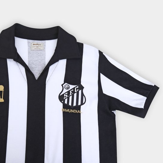 Camisa Santos 1963 Bi Mundial Listrada Retrômania Masculina