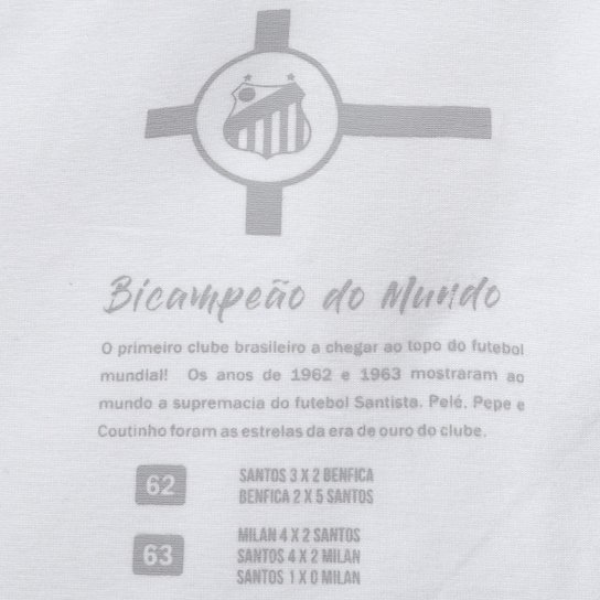 Camisa Santos 1963 Bi Mundial Manga Longa Masculina
