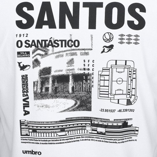 Camisa Santos 25/26 Concentração Umbro Masculina