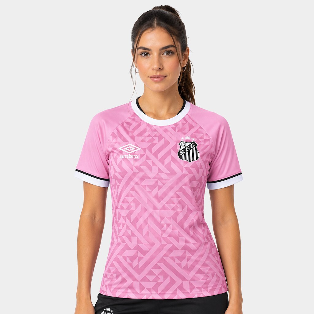 Camisa Santos 26/27 Outubro Rosa Umbro Feminina