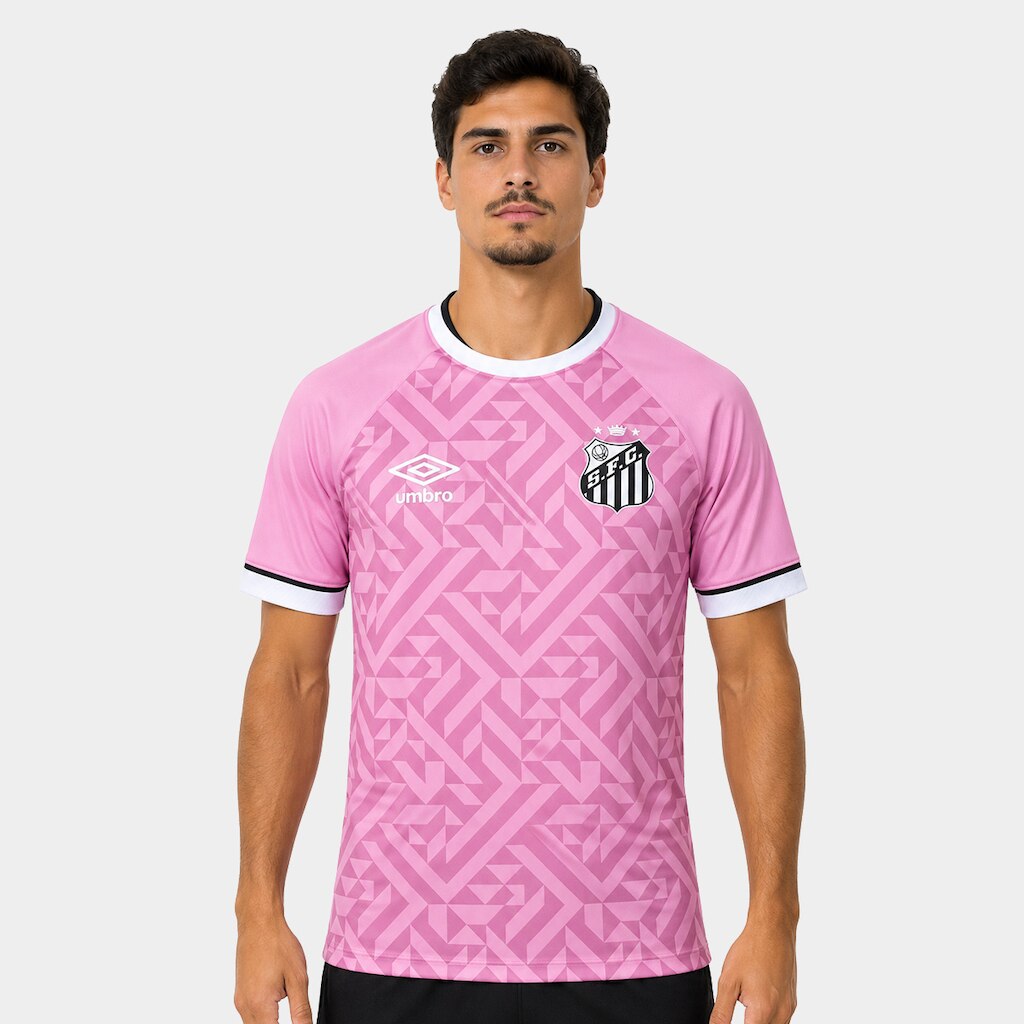 Camisa Santos 26/27 Outubro Rosa Umbro Masculina
