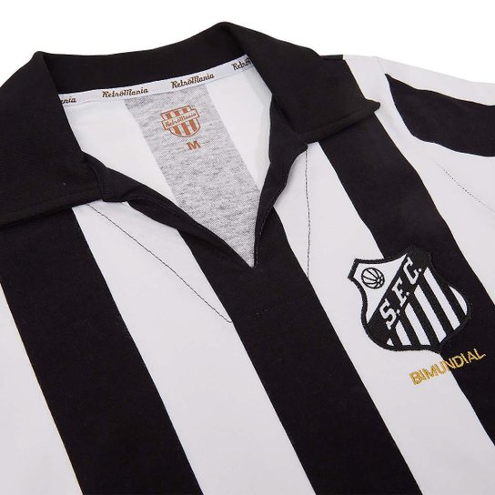Camisa Santos Bi Mundial Retrô Listrada 62/63 Feminina