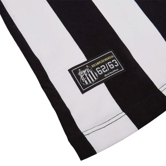 Camisa Santos Bi Mundial Retrô Listrada 62/63 Feminina