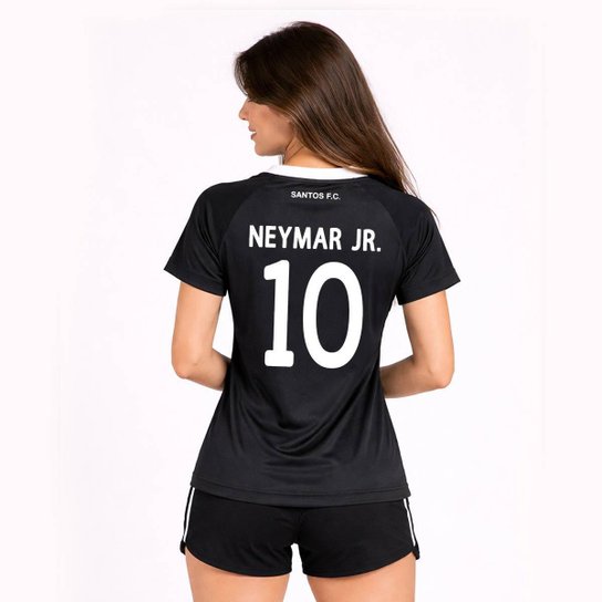 Camisa Santos Braziline Mosaico Feminina Neymar Jr 10