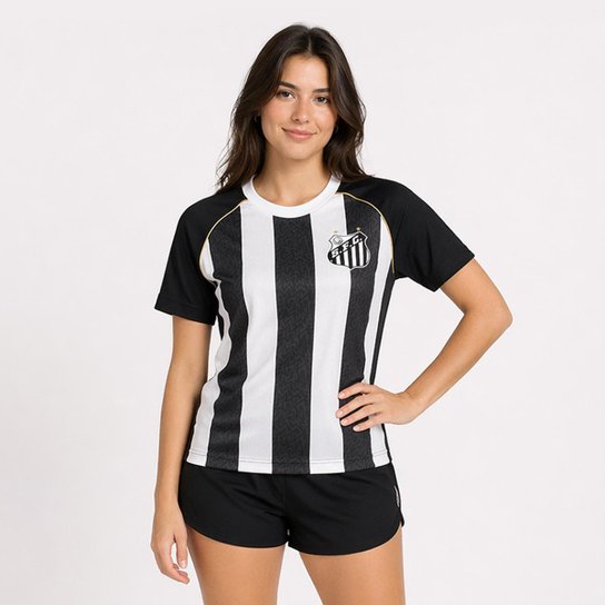 Camisa Santos Braziline Mosaico Feminina Neymar Jr 10