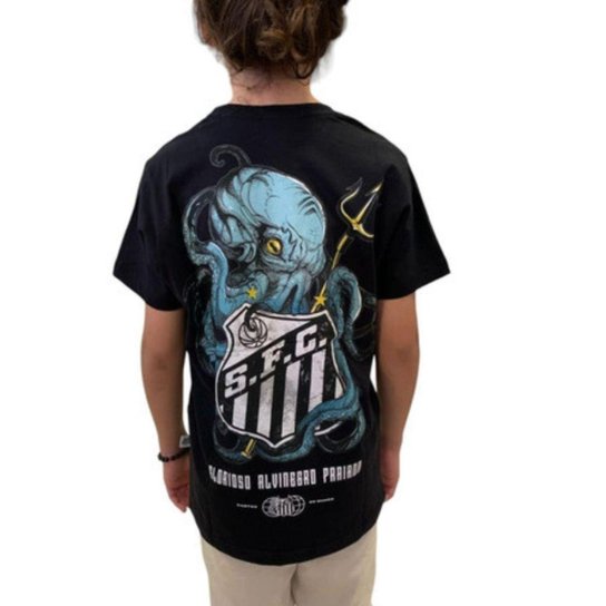 Camisa Santos Classic Juvenil Glorioso Alvinegro Praiano