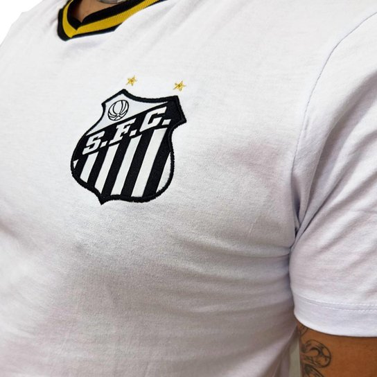 Camisa Santos Clube Branca Algodão - Masculino