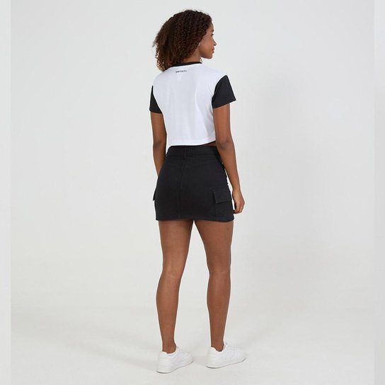 Camisa Santos Cropped Dry Feminina Branca