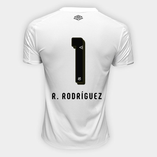 Camisa Santos I 19/20 - nº 1 R. Rodríguez - Torcedor Umbro Masculina