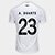 Camisa Santos I 25/26 A.Duarte nº23 Torcedor - Branco+Cinza