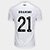 Camisa Santos I 25/26 Brahimi nº21 Torcedor - Branco+Cinza