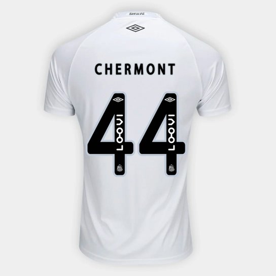Camisa Santos I 25/26 Chermont n° 44 Torcedor Umbro Masculina