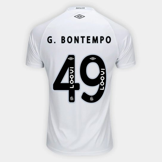 Camisa Santos I 25/26 G. Bontempo n° 49 Torcedor Umbro Masculina