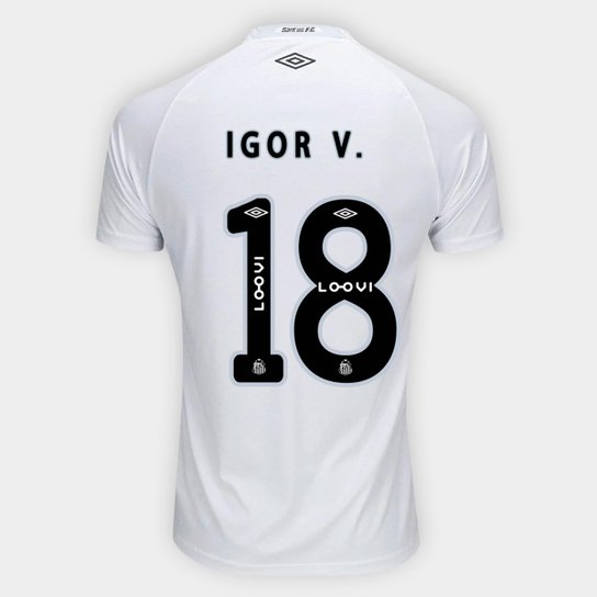 Camisa Santos I 25/26 Igor V. nº 18  Torcedor Umbro